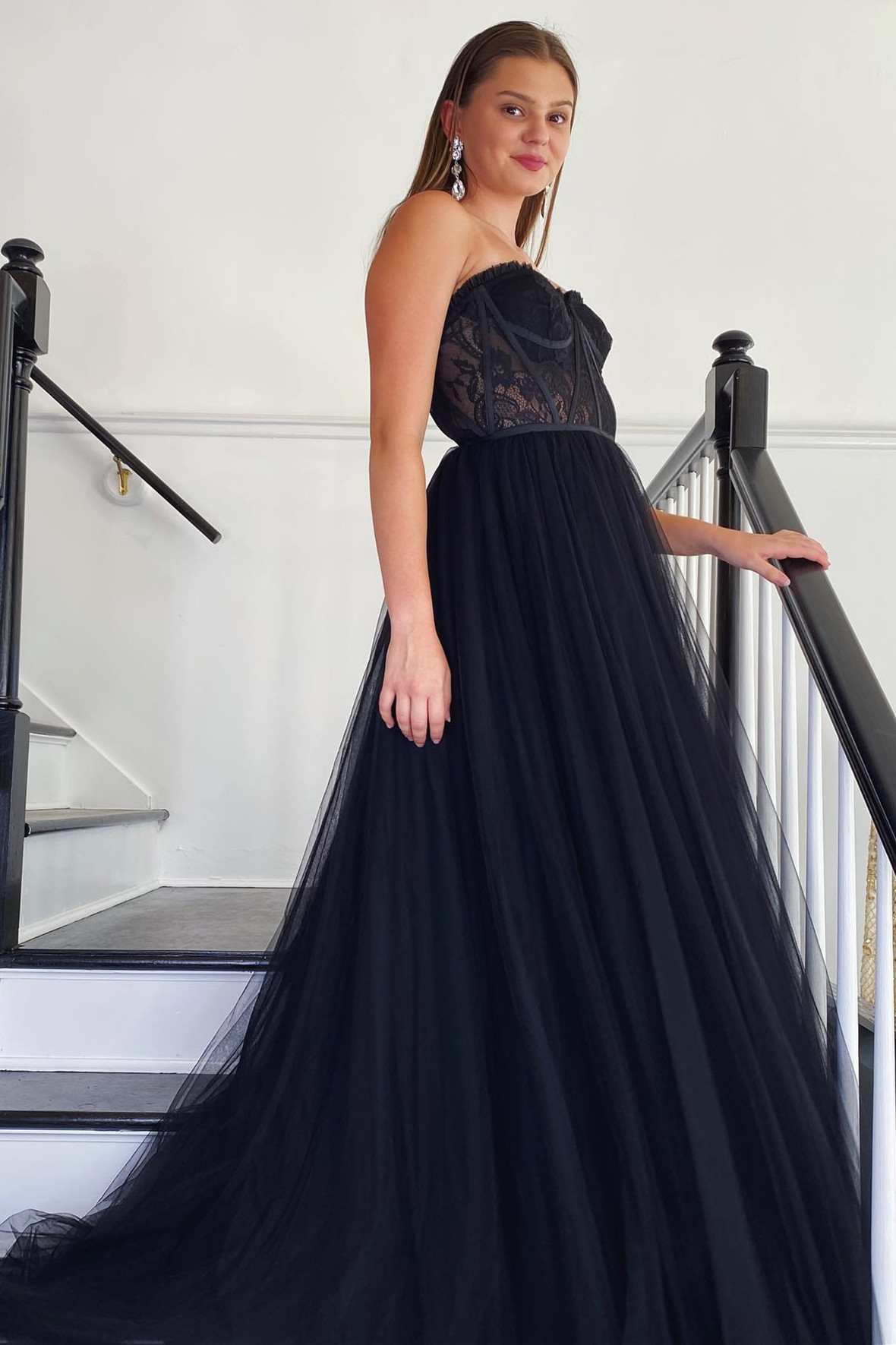 Black Strapless Sweetheart Mermaid Lace Formal Dress Evening Gown -  TheCelebrityDresses